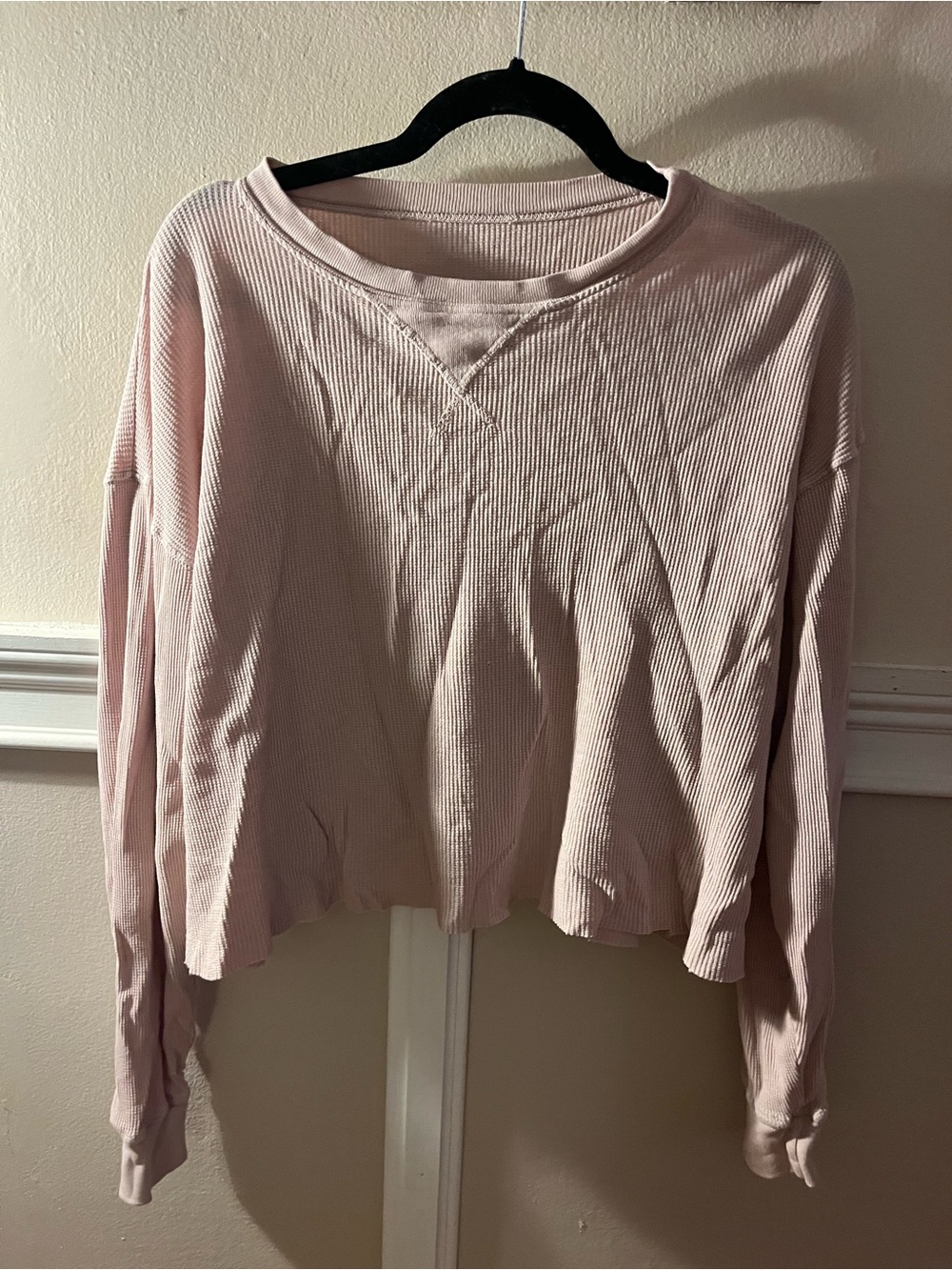 Women’s Light Pink Long-Sleeve Top